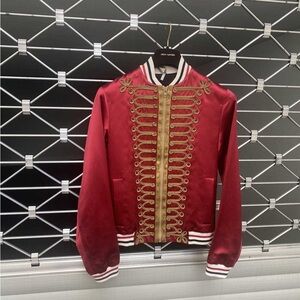 ISO HEDI SLIMANE DIOR SILK NAPOLEON BOMBER JACKET